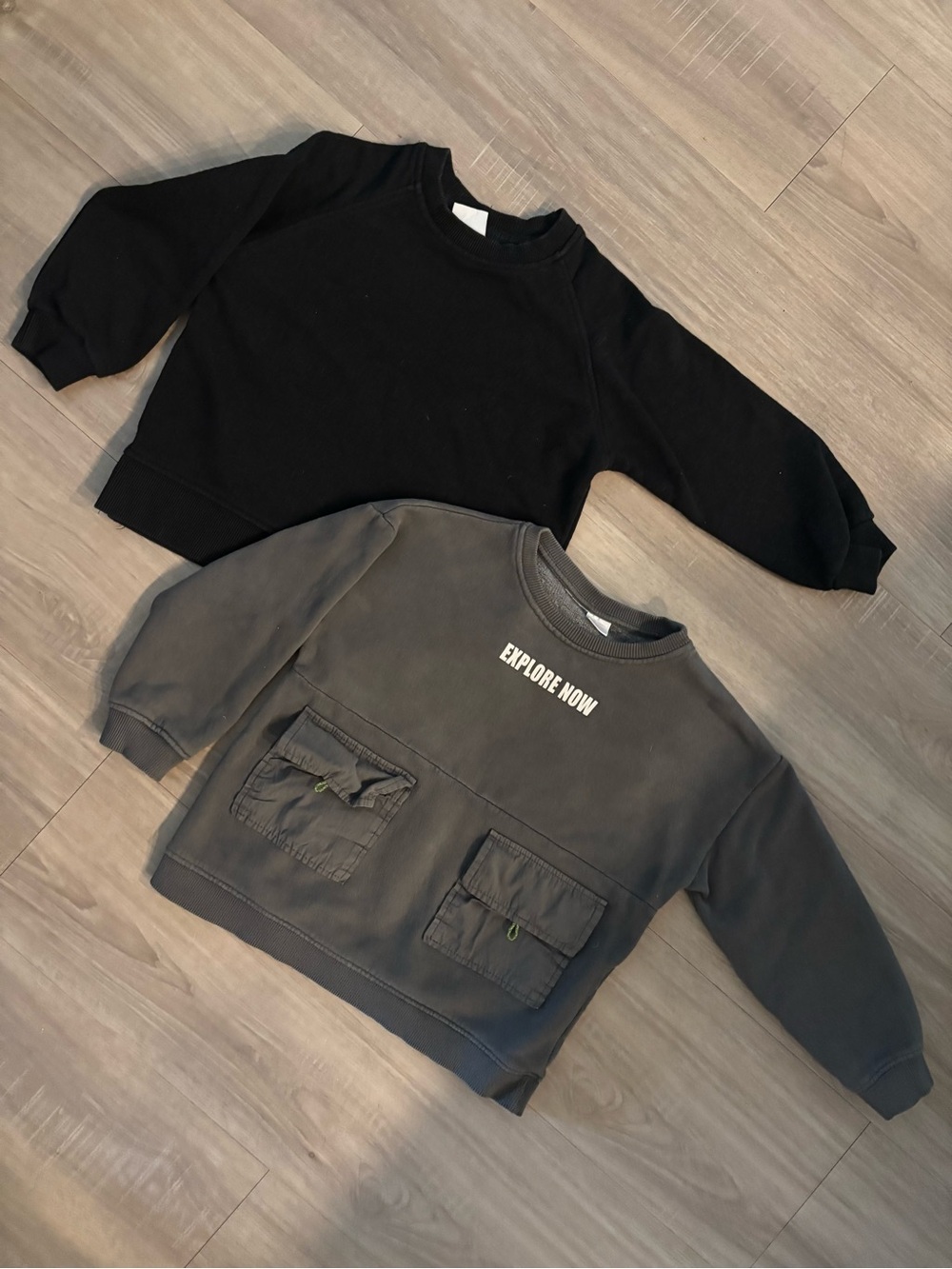 Zara Kids' Black Pullover Sweatshirts Bundle 4/5t fits like 4T